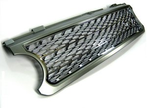 Grey(frame) / Chrome(mesh) Supercharged Grille Kit ( Non Genuine - Click Image to Close